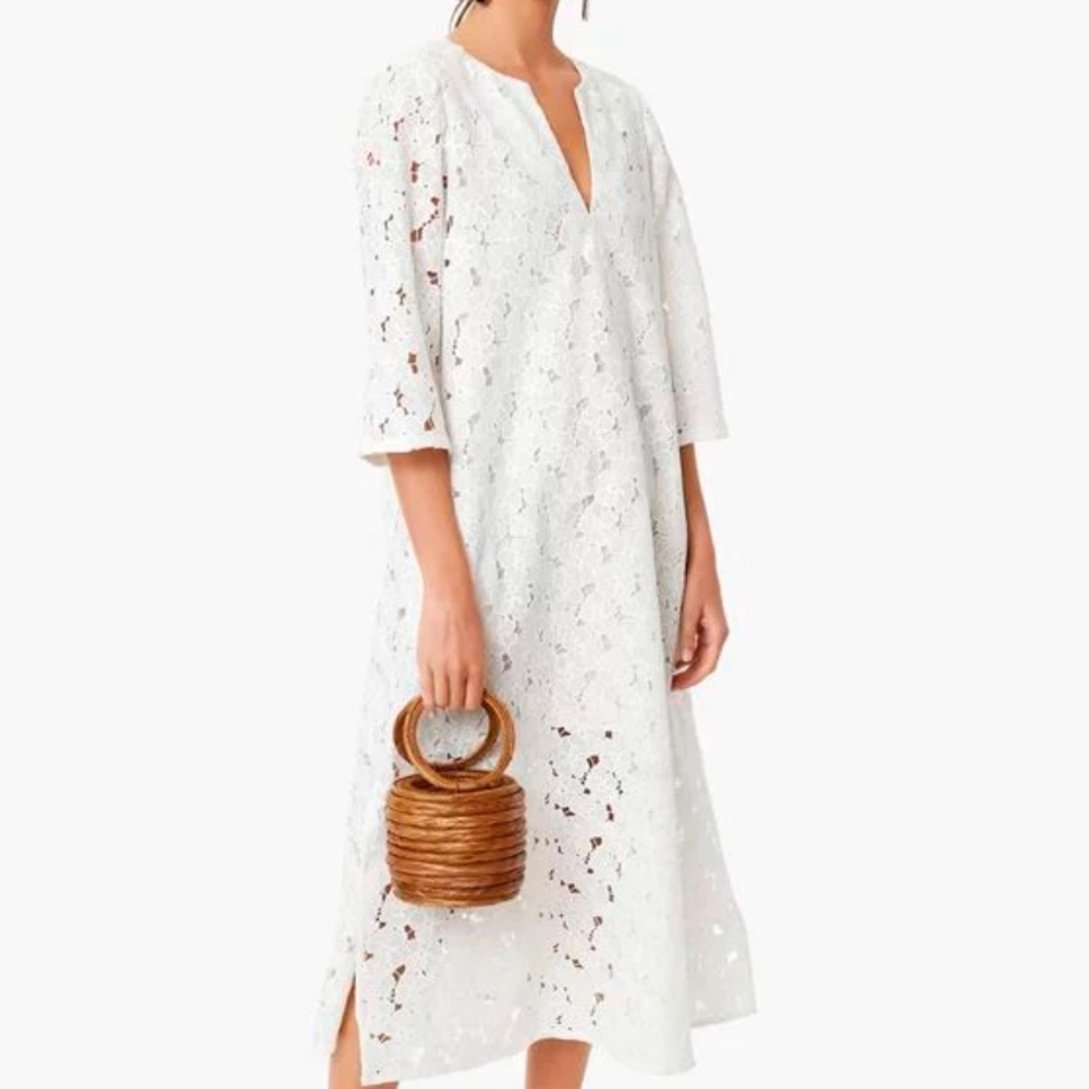 Tuckernuck White V-Neck Lace Jamie Dress